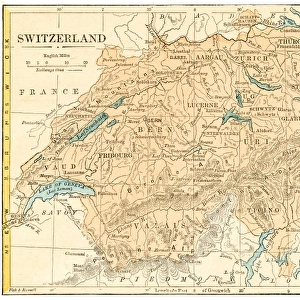 Switzerland map 1875
