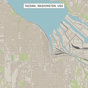 Tacoma Washington US City Street Map