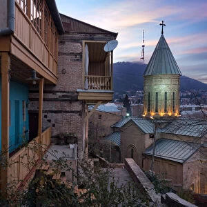 Tbilisi old town at twilight, Georgia
