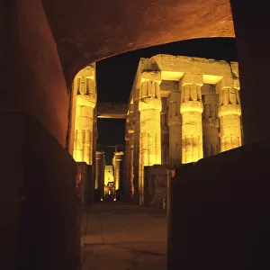 Temple of Luxor Illuminated at Night-Luxor, Egypt