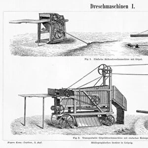 Thresher machine engraving 1895