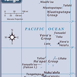 Tonga country map
