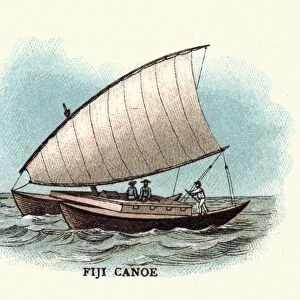 Traditional Fiji Canoe, 19th Century