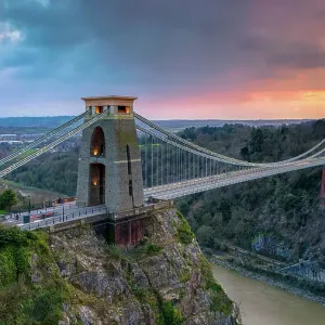 Clifton Suspension Bridge Classic View Print, Bristol UK