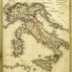Vintage 1837 Italy Map Print - Venice
