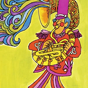 Tuba Player in Marching Band