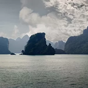 Vietnam, Halong Bay, (Digital Composite panorama)