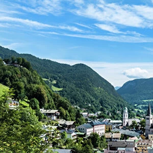 View of Berchtesgaden, Berchtesgadener Land district, Upper Bavaria, Bavaria, Germany