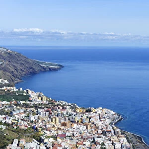 View from Mirador de la Concepcion across Santa Cruz de la Palma, capital of La Palma, Canary Islands, Spain, Europe, PublicGround