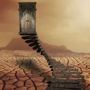 Drought Desert Threshold Print: Alluring Doorways Drought Desert Threshold Print: Alluring Doorways