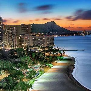 USA Travel Destinations Greetings Card Collection: Waikiki, Hawaii