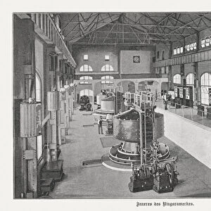 Westinghouse generators, Hydroelectric power station, Niagara Falls, USA, published 1898