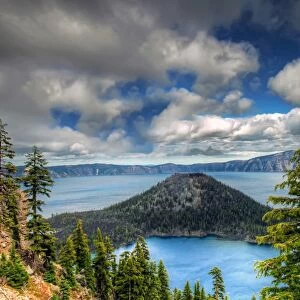 Wizard Island in Crater Lake National Park Oregon