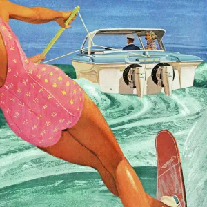 Woman Waterskiing