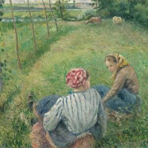 Young Peasant Girls Resting in the Fields near Pontoise