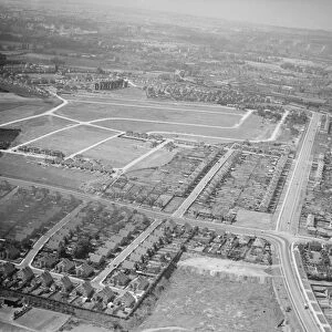 An aerial view of Crayford and Dartford in Kent. 1939
