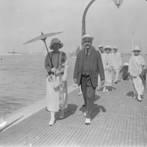 Cowes week opens. Lord and Lady Inchcape. 5 August 1923