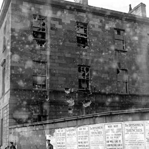 Easter Rising (originally captioned The Dublin rebellion) Damage done to the