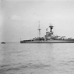 HMS Ramillies a Revenge class battleship. 1926