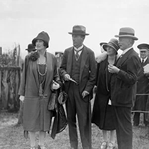 Lady Keeble, Colonel and Mrs Seely and Sir Frederick Keeble at Goodwood Racecourse