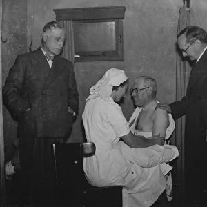 Lord Horder visits the Everard Hesketh Clinic in Dartford, Kent, where a patient