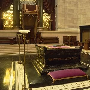 Masonic Temple in Washington DC. The Temple Room with the central altar. The apex