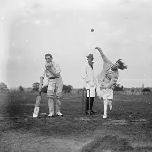 Miss Muriel Malted, the girl cricketer of Ashford, Kent. 19 August 1922