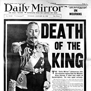 Front page of the Daily Mirror with the news of the death of King George V - 21