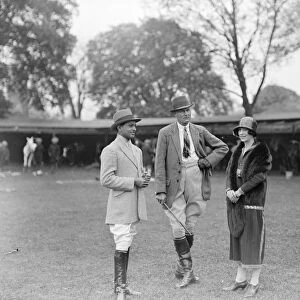 Polo at Hurlingham. Raja Hamit Singh, Colonel Keighley, Mrs McKay 18th May 1925