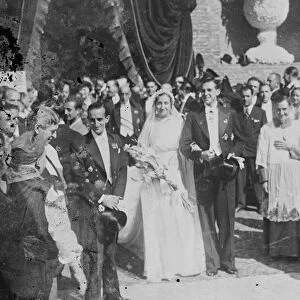 Royal wedding in Rome. Wedding of Infante Don Juan and Princess Marie Mercedes