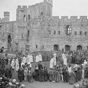 Welsh National Eisteddfod at Carnarvon A General view of the Gorsedd 2 August 1921
