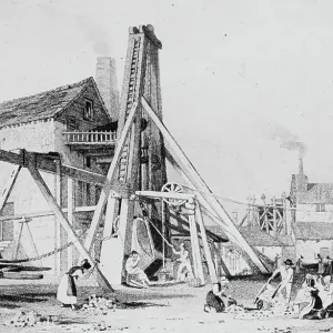 Dolcoath Mine Print, 1831 Engraving of the 76 Engine House Dolcoath Mine Print, 1831 Engraving of the 76 Engine House