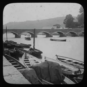 Print of Looe Bridge, East Looe, Cornwall, circa 1900 Print of Looe Bridge, East Looe, Cornwall, circa 1900