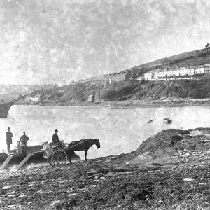 Malpas Ferry Print, Tregothnan Landing, circa 1887 Malpas Ferry Print, Tregothnan Landing, circa 1887