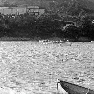 Malpas Regatta Print: Early 1900s Gig Rowing Scene Malpas Regatta Print: Early 1900s Gig Rowing Scene