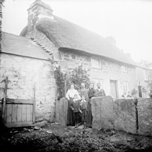 The Rowe family, Coverack Bridges, Wendron, Cornwall. 1890s