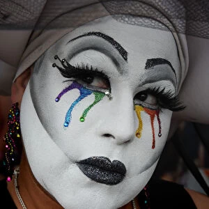Usa-Gay Pride-Face-Portrait-Colour
