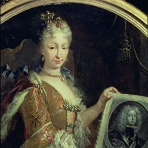 131 0794125 / 2 Portrait of Elizabeth Farnese (1692-1766) second wife of Philip V of Spain (oil on canvas)