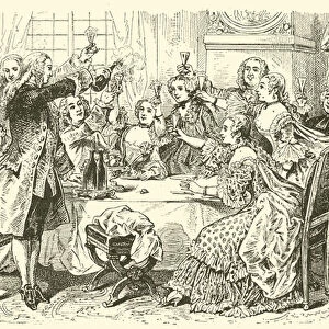 18th century party (engraving)