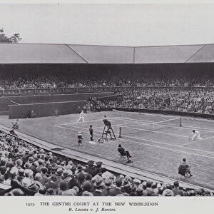 1925, The Centre Court at the New Wimbledon, R Lacoste v J Borotra (b / w photo)