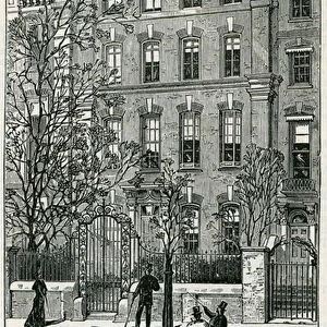 4 Cheyne Walk, Chelsea, the residence of the late George Eliot (engraving)
