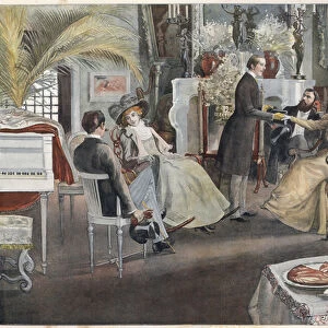 "A Five o clock tea in Paris", 1893