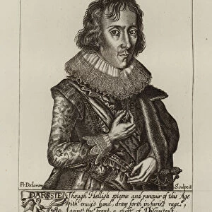 Abraham Darcie, English author and translator (engraving)