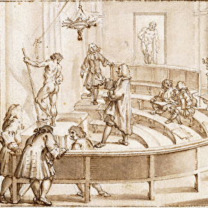 The Academia Clementina, Bologna, with a Nude being Positioned by the Drawing Master