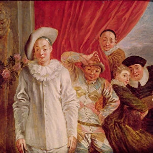 Actors of the Comedie Italienne (oil on canvas)