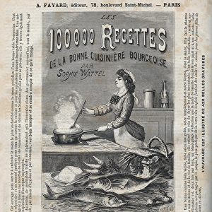 Advertising for the book "Les hundred thousand recipes de la bonne cuisiniere