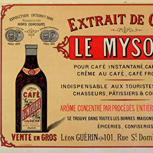Advertisement for Le Mysore coffee extract (colour litho)
