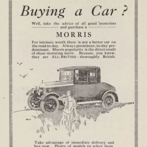 Advertisement for Morris cars, 1926 (litho)