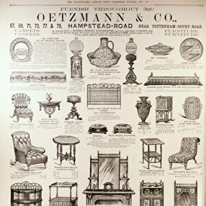 Advertisement for Oetzmann & Co. from The Illustrated London News, December 1881