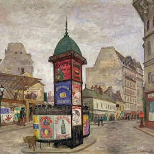 Advertisement pillar, 1910 (oil on canvas)